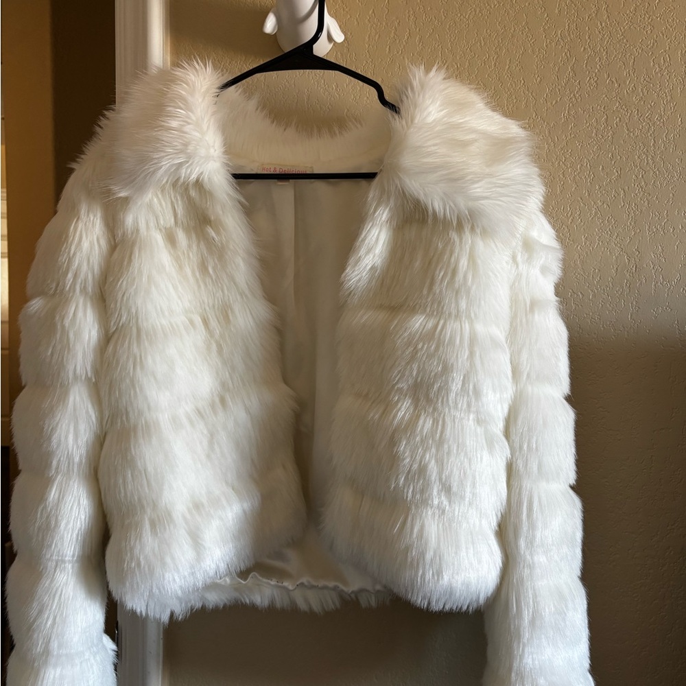 White Faux Fur Jacket